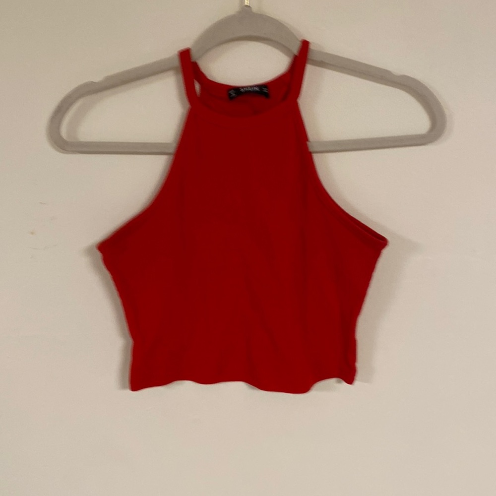 Red Woman’s tank top